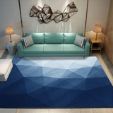 Triangle 3D Geometric Pattern Multi-color Crystal Velvet Area Rug Living Room Carpet