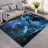 3D Movie Scenes Cartoon Character Game Pattern Area Rug Crystal Velvet Rectangle Carpet