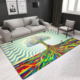 3D Abstract Stripe Pattern Various Size Crystal Velvet Area Rug Center Carpet