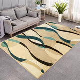 3D Abstract Stripe Pattern More Design Crystal Velvet Area Rug Center Carpet