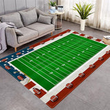 Football Game Sport Style Area Rug for Kids Playroom Children Room Rectangle Carpet