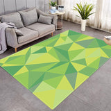 3D Geometric Pattern Multi-color Crystal Velvet Area Rug Center Carpet