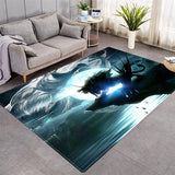 3D Movie Scenes Cartoon Character Game Pattern Area Rug Crystal Velvet Rectangle Carpet