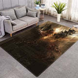 3D Movie Scenes Cartoon Character Game Pattern Area Rug Crystal Velvet Rectangle Carpet