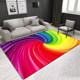 3D Abstract Stripe Pattern More Design Crystal Velvet Area Rug Center Carpet