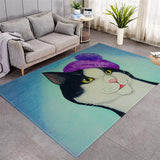 Cartoon Pattern Creative Design Various Size Crystal Velvet Area Rug Rectangle Carpet