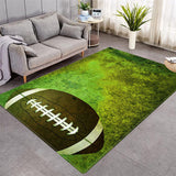 Football Game Sport Style Area Rug for Kids Playroom Children Room Rectangle Carpet