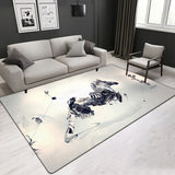 Creative Horse Animal Pattern Crystal Velvet Living Room Rectangle Area Rug