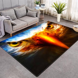 3D Printing Animal Pattern Crystal Velvet Living Room Area Rug Rectangle Carpet