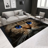 3D Printing Animal Pattern Crystal Velvet Living Room Area Rug Rectangle Carpet