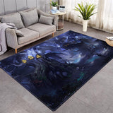 3D Movie Scenes Cartoon Character Game Pattern Area Rug Crystal Velvet Rectangle Carpet