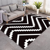 Wavy Pattern More Design Crystal Velvet Area Rug Center Carpet