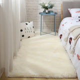 Solid Color Fluffy Plush Area Rug Living Room Bedroom Carpet