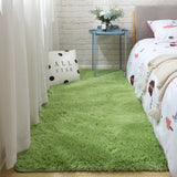 Soft Fluffy Plush Solid Color Area Rug Living Room Bedroom Carpet