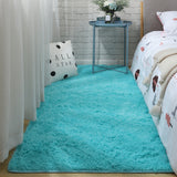 Soft Fluffy Plush Solid Color Area Rug Living Room Bedroom Carpet