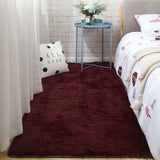 Soft Fluffy Plush Solid Color Area Rug Living Room Bedroom Carpet