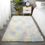 Soft Fluffy Plush Solid Color Area Rug Living Room Bedroom Carpet