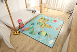 Kids Floor Rug Bedroom Playroom Colorful Play & Learning Dinosaur/Game/Map Fun Carpet (customizable)